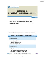 silde bài giảng chương 6 : Lý thuyết sản xuất - chi phí