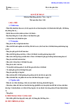 Bài 12: Bản vẽ kĩ thuật | Giáo án Chuyên đề Toán 11 Kết nối tri thức