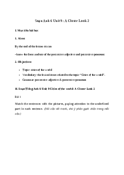 Giải Tiếng Anh 6 Unit 9: A Closer Look 2 | Global Success