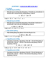 Bài Tập Về Hằng Đẳng Thức - Toán 8