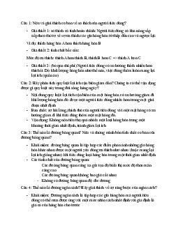 Câu hỏi kinh tế vi mô | Trường đại học Thương Mại