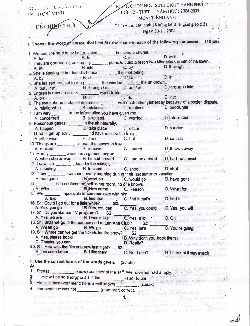 Đề thi chọn học sinh giỏi Tiếng Anh lớp 12 TP HCM năm học 2004-2005