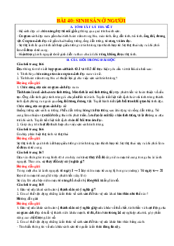 Chuyên đề KHTN 8 Kết nối tri thức bài 40 Sinh sản ở người