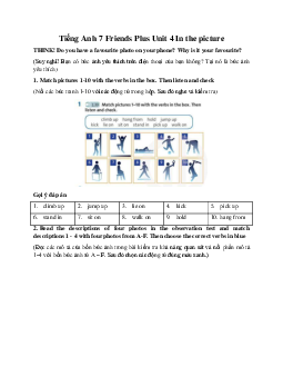 Tiếng Anh 7 Friends Plus Unit 4 In the picture