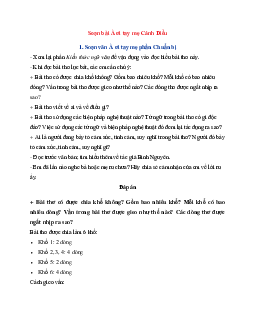 Soạn bài À ơi tay mẹ Cánh Diều | Ngữ Văn 6