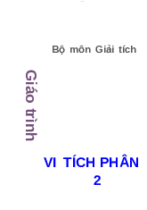 Giáo trình Vi tích phân 2 - Vi tích phân 1 | Trường Đại học Khoa học Tự nhiên, Đại học Quốc gia Thành phố Hồ Chí Minh