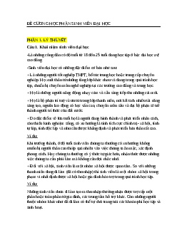 Đề cương học phần sinh viên đại học | Trường Đại Học Thủ Đô Hà Nội