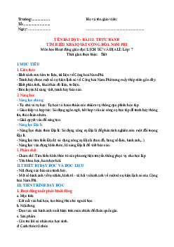 Giáo án Địa lí 7 Bài 12 sách Kết nối tri thức