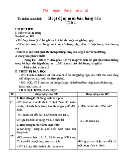Giáo án Tự nhiên và xã hội 2 sách Chân trời sáng tạo (Cả năm)| Tuần 13
