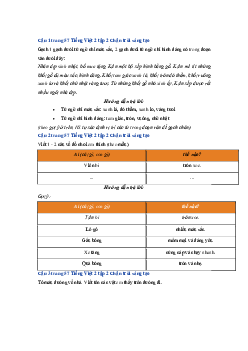 Giải VBT môn Tiếng việt 2 -  Bài 3: Đồ đạc trong nhà| Chân trời sáng tạo