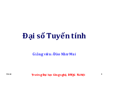 Chương 5: Không gian Euclid - Đại số tuyến tính | Trường Đại học Công nghệ, Đại học Quốc gia Hà Nội