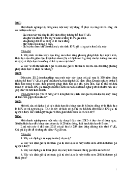 Bài tập Kinh tế xây dựng | Đại học Xây dựng Hà Nội