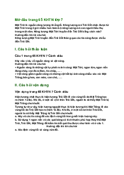 Giải SGK Khoa học tự nhiên 7 Bài 12: Ánh sáng, tia sáng| Cánh diều