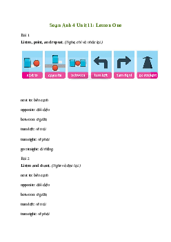 Giải Tiếng Anh lớp 4 Unit 11: Lesson One | Family and Friends