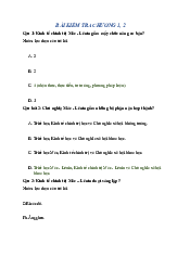 Bài kiểm tra Chương 1,2 - Kinh tế chính trị Mác Lênin | Trường Đại học Phenika