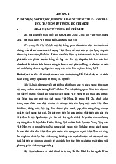 Đề cương chương I  môn tư tưởng Hồ Chí Minh –Trường Đại học Nguyễn Tất Thành