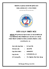 Phân tích Quan hệ Sản xuất và Lao động 4.0 | Môn Triết học Mác - Lênin - Đại học Kinh Tế Quốc Dân