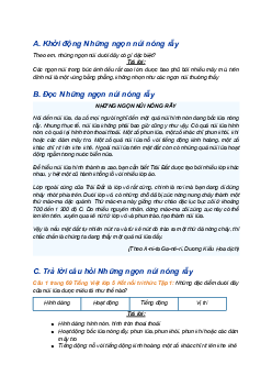 Giải SGK Tiếng Việt 5 trang 68 Bài 14: Những ngọn núi nóng rẫy - Kết nối tri thức (Tập 1)