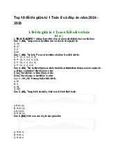 Top 18 đề thi giữa kì 1 Toán 6 có đáp án năm 2024 - 2025