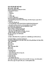 Câu hỏi ôn tập mô phôi học - Bài 1: Mô biểu mô | Đại Học Y Dược Huế