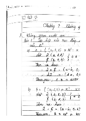 Lý thuyết Chương I: Không gian Vecto - Đại số tuyến tính | Đại học Sư Phạm Hà Nội