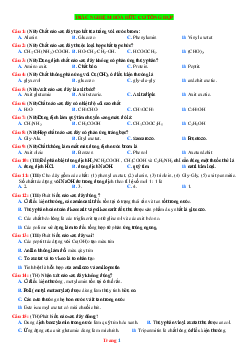 50 câu trắc nghiệm hóa hữu cơ tổng hợp (có đáp án)