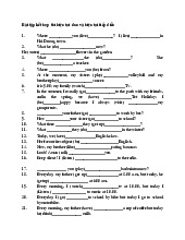 Bài tập kết hợp thì hiện tại đơn và hiện tại tiếp diễn - Tiếng Anh cơ sở (FL1128) | Trường Đại học Bách khoa Hà Nội