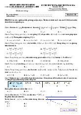 Đề thi thử tốt nghiệp THPT 2025 môn Toán trường THPT Chuyên Phan Bội Châu, Nghệ An