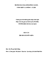 Chương trình bồi dưỡng tiêu chuẩn chức danh Nhân viên công tác xã hội - Đồ án tốt nghiệp | Trường Đại Học Công Đoàn