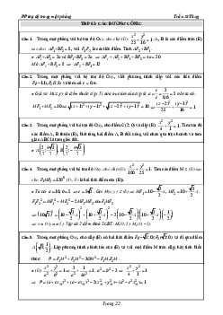 18 bài tập tọa độ phẳng có lời giải – phần đường Conic – Trần Sĩ Tùng