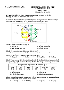 Đề giữa kì 2 Toán 7 năm 2022 – 2023 trường TH & THCS Đông Lâm – Thái Bình