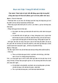 Soạn bài Thảo luận về một vấn đề đáng quan tâm trong đời sống phù hợp với lứa tuổi (được gợi ra từ tác phẩm văn học) | SGK Ngữ Văn 9 Kết nối tri thức (Tập 1)
