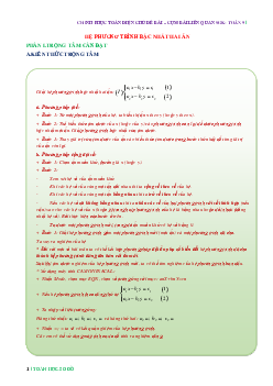 Chuyên đề hệ phương trình bậc nhất hai ẩn