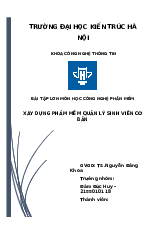 Bài tập lớn Xây dựng phần mềm quản lý sinh viên cơ bản - Architecture | Trường Đại học Kiến trúc Hà Nội