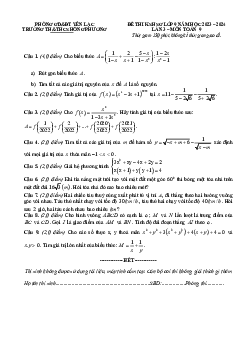 Đề khảo sát HSG Toán 9 lần 3 năm 2023 – 2024 trường Hồng Phương – Vĩnh Phúc