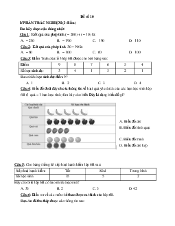 Đề thi học kì 1 Toán 6 sách Cánh Diều năm 2023 - 2024 Đề 10