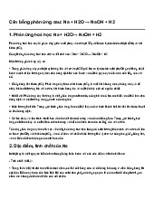 Cân bằng phản ứng Na + H2O → NaOH + H2 | Hoá học 8