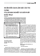 Nhận diện gian lận báo cáo tài chính  của doanh nghiệp và giải pháp khắc phục | Học viện Hành chính Quốc gia