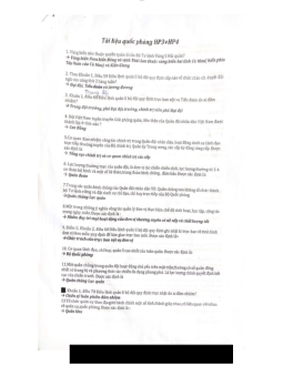 Đề cương ôn tập cuối kỳ học phần 3+4 môn Đường lối quốc phòng và an ninh của Đảng Cộng sản Việt Nam