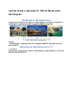 Lịch Sử và Địa Lí lớp 4 Bài 18: Phố cổ Hội An | Chân trời sáng tạo