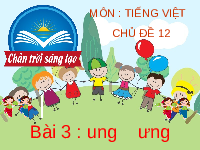 Giáo án điện tử Tiếng việt 1 bài 3 Chân trời sáng tạo: Học vấn: ung, ưng