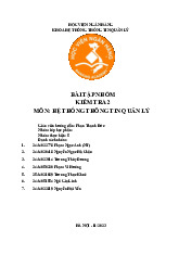 Bài tập nhóm môn Hệ thống thông tin quản lý | Học viện Ngân hàng