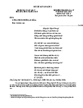 BỘ ĐỀ KHẢO SÁT LUYỆN  VĂN 9