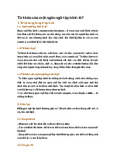 Từ khóa của một ngôn ngữ lập trình là?