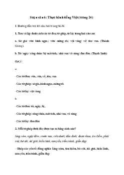 Soạn bài Thực hành tiếng Việt trang 24 - Cánh Diều 6