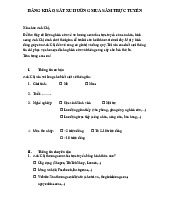 Bảng Khảo Sát Xu Hướng Mua Sắm Trực Tuyến  môn Thống kê trong kinh tế và kinh doanh | Trường Đại học Kinh tế Quốc dân