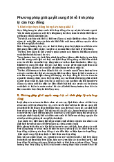 Phương pháp giải quyết xung đột về tính pháp lý của hợp đồng