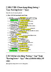 BÀI TẬP PASSIVE GERUND