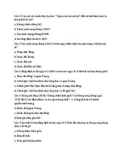 Trắc nghiệm Chương 2 Lịch sử Đảng Cộng sản Việt Nam (Có đáp án)