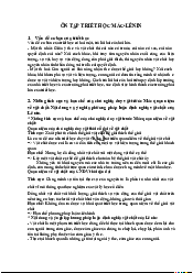 Ôn tập thi cuối kì 2 môn Triết học Mac Lenin | Trường Đại học Ngoại ngữ, Đại học Đà Nẵng